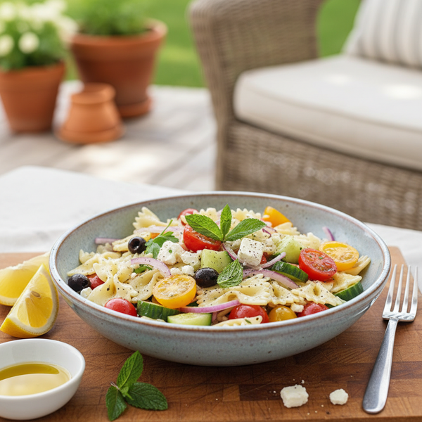 Refreshing Mediterranean Bow Tie Pasta Salad recipe