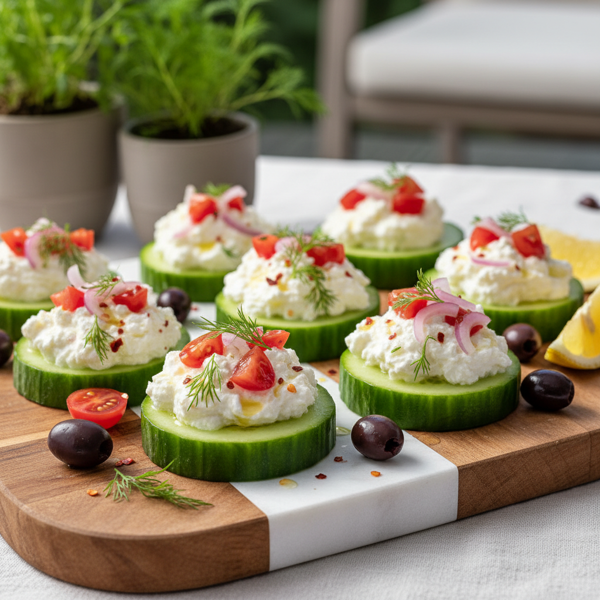 Refreshing Mediterranean Cucumber Bites recipe