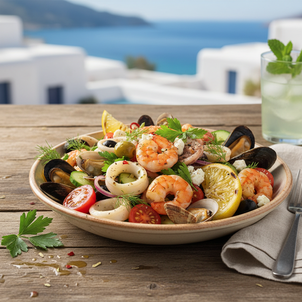 Refreshing Mediterranean Seafood Salad recipe
