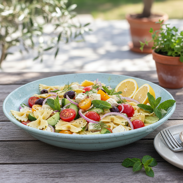 Refreshing Mediterranean Summer Pasta Salad recipe