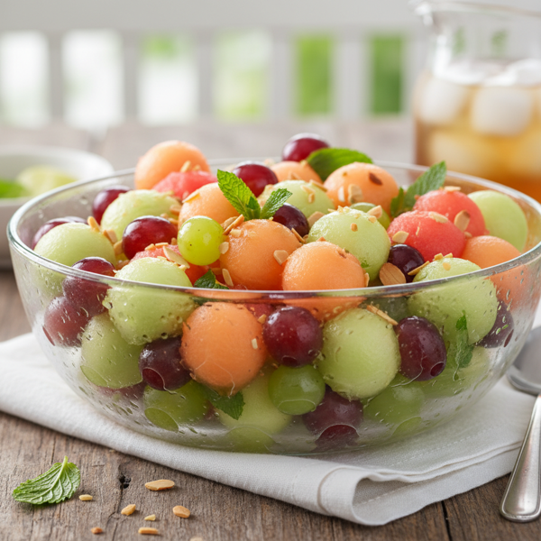 Refreshing Melon and Grape Medley Salad recipe