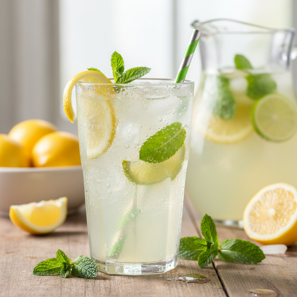 Refreshing Minted Lemonade Fizz recipe