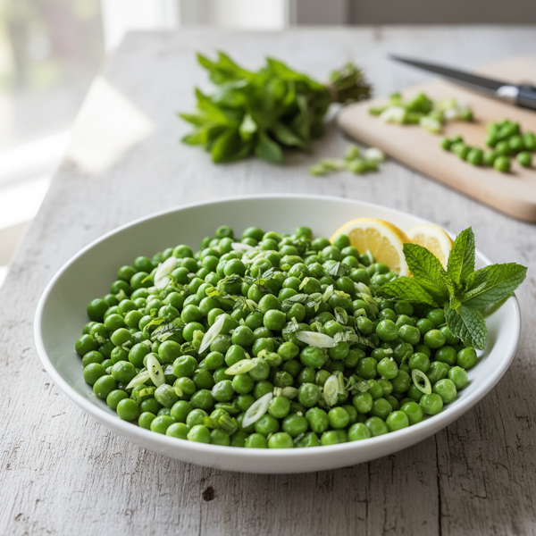 Refreshing Minted Peas with Green Onions recipe