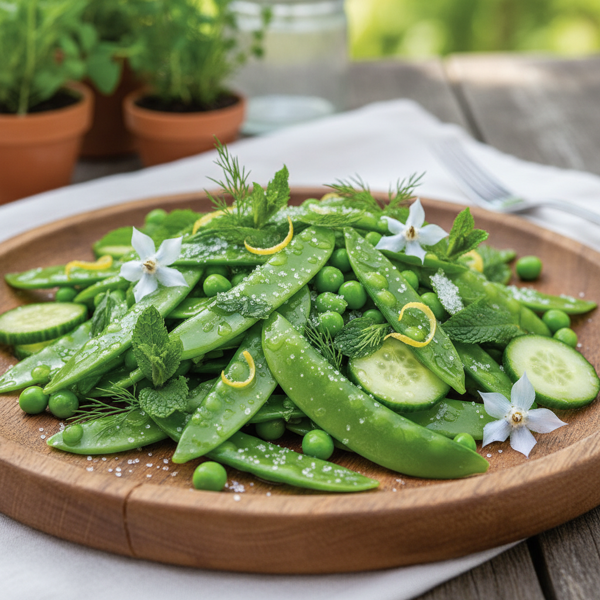 Refreshing Minted Sugar Snap Peas Medley recipe