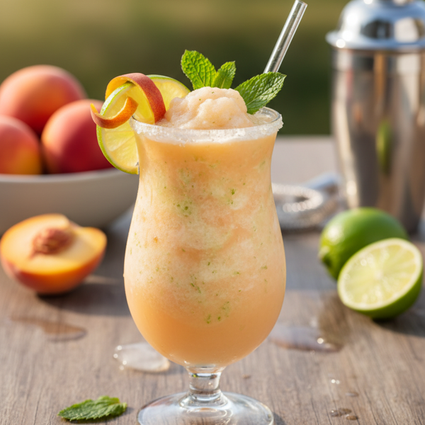 Refreshing Peach Lime Bliss Daiquiri recipe