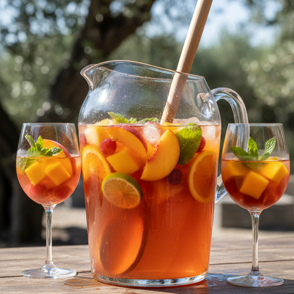 Refreshing Peach Mango Citrus Sangria recipe