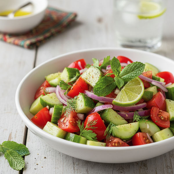 Refreshing Persian Cucumber and Tomato Salad recipe
