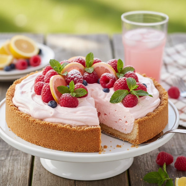 Refreshing Pink Lemonade Chiffon Pie recipe