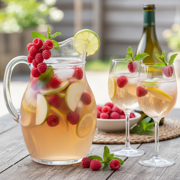 Refreshing Raspberry White Wine Sangria recipe