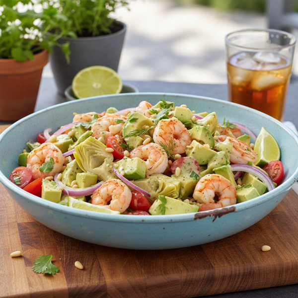 Refreshing Shrimp & Artichoke Avocado Salad recipe