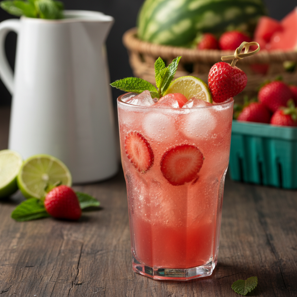 Refreshing Strawberry-Watermelon Fizz recipe