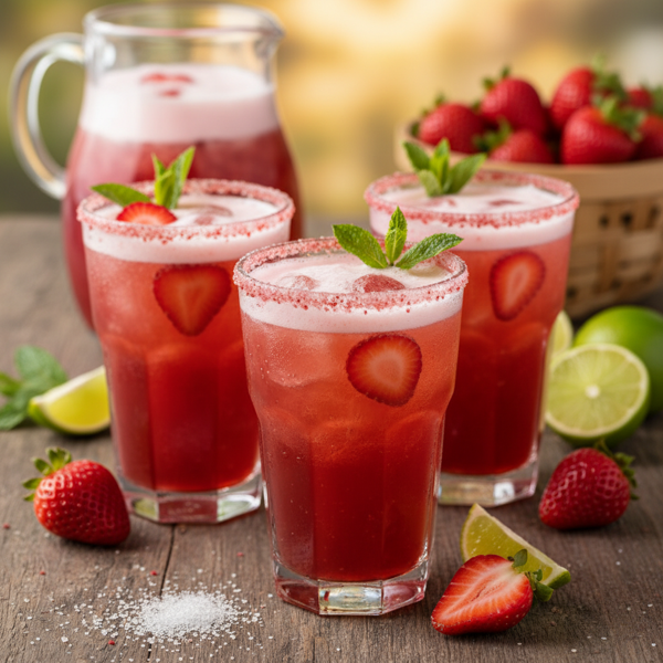 Refreshing Strawberry Bliss Margaritas recipe