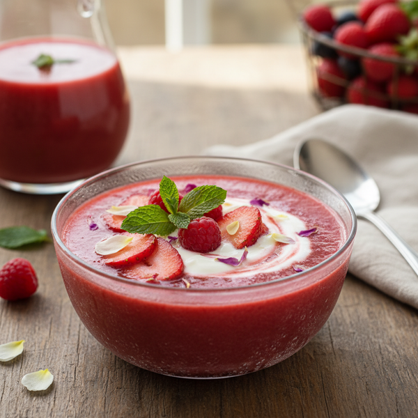 Refreshing Strawberry Delight Soup recipe