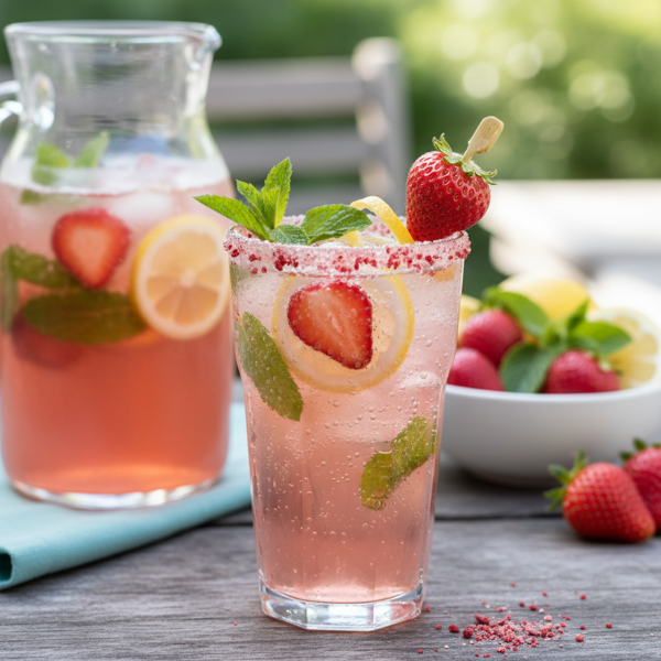 Refreshing Strawberry Lemonade Fizz recipe