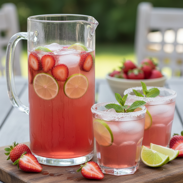 Refreshing Strawberry Lime Agua Fresca recipe