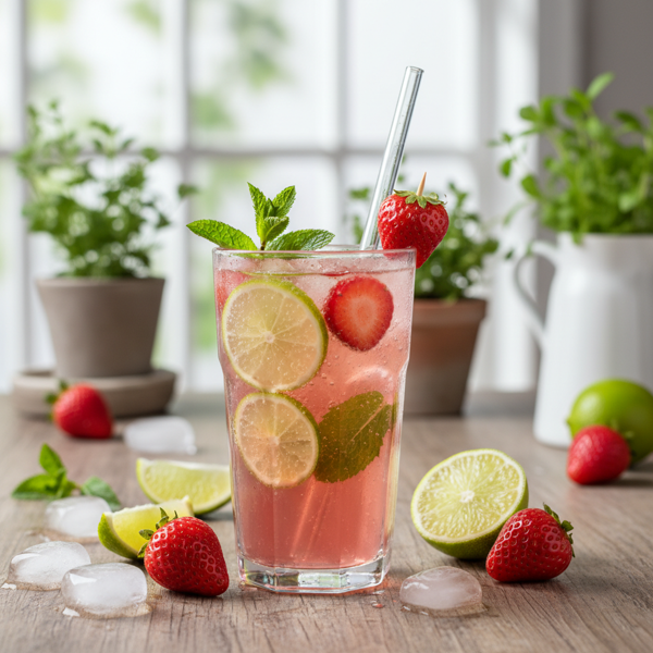 Refreshing Strawberry Lime Mocktail recipe