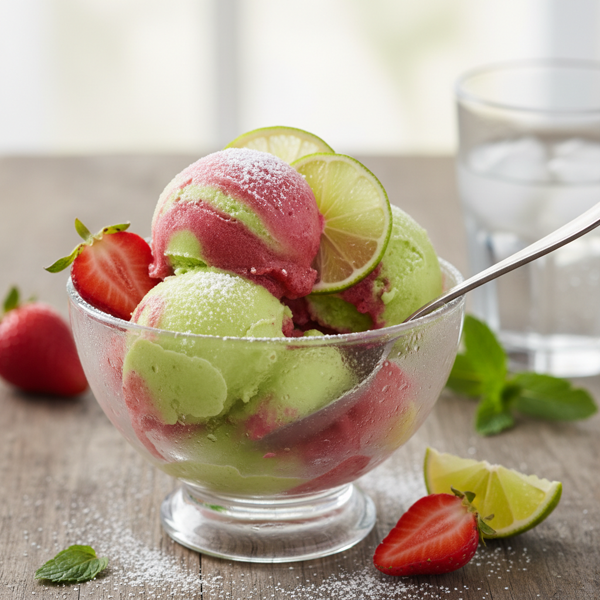 Refreshing Strawberry Lime Sorbet recipe