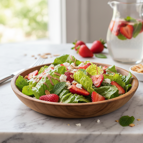 Refreshing Strawberry Romaine Delight recipe