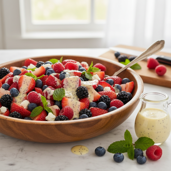 Refreshing Summer Berry Salad with Poppyseed Dressing recipe