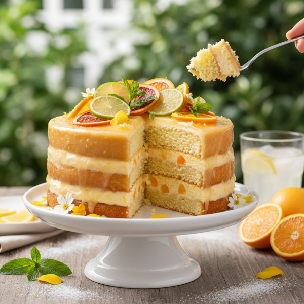 Refreshing Summer Citrus Bliss Cake recipe