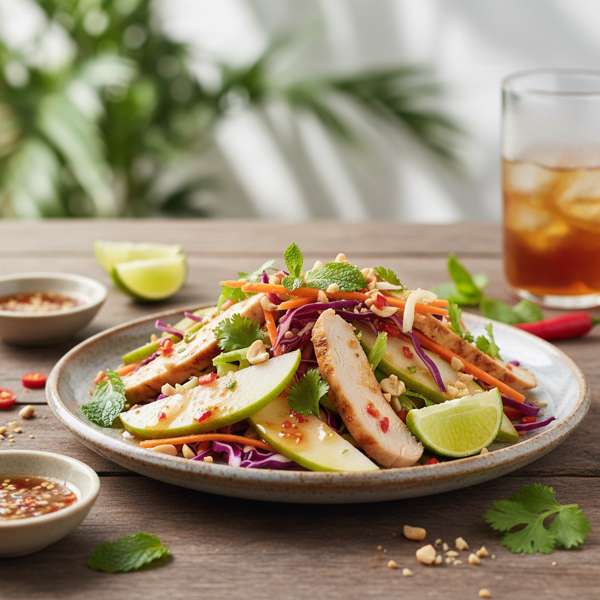 Refreshing Thai Pear & Chicken Salad Delight recipe