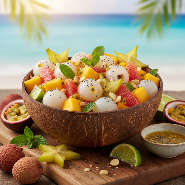Refreshing Tropical Lychee Salad recipe