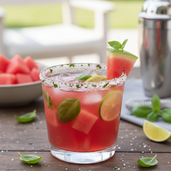 Refreshing Watermelon-Basil Margarita Bliss recipe
