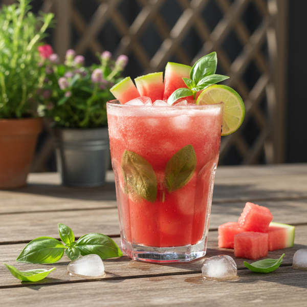 Refreshing Watermelon Basil Cooler recipe