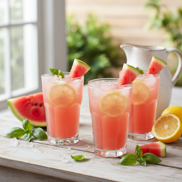 Refreshing Watermelon Basil Lemonade recipe