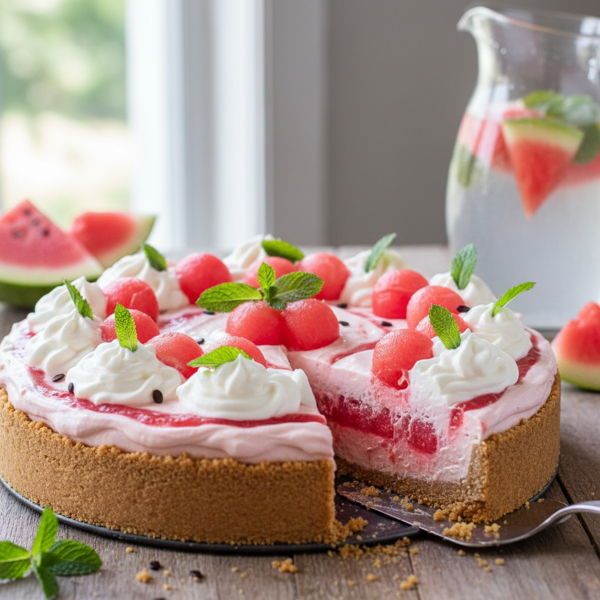 Refreshing Watermelon Cream Pie recipe