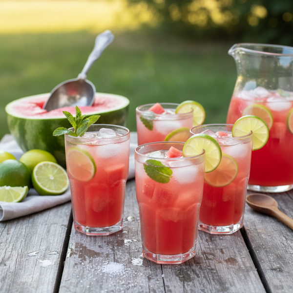 Refreshing Watermelon Lime Agua Fresca recipe