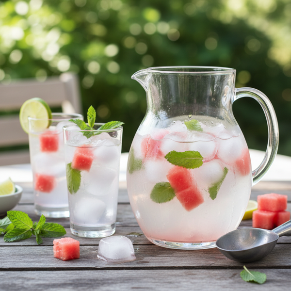 Refreshing Watermelon Mint Ice Cubes recipe