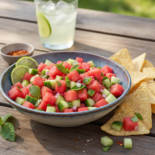 Refreshing Watermelon and Cucumber Salsa recipe