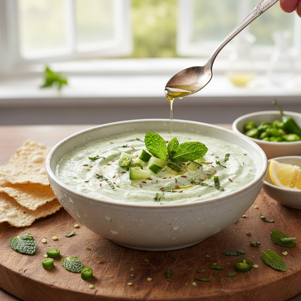 Refreshing Yogurt and Mint Chutney recipe