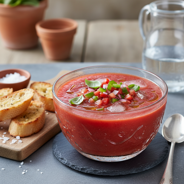 Refreshingly Chilled Tomato-Rich Gazpacho recipe