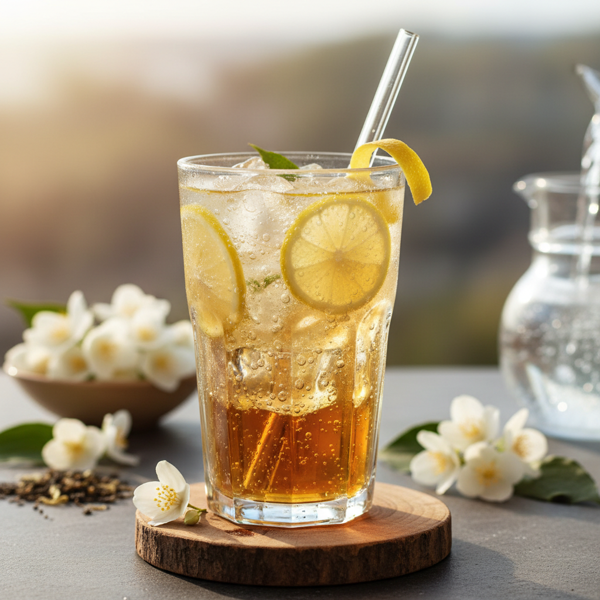 Refreshingly Sparkling Jasmine Iced Tea Delight recipe