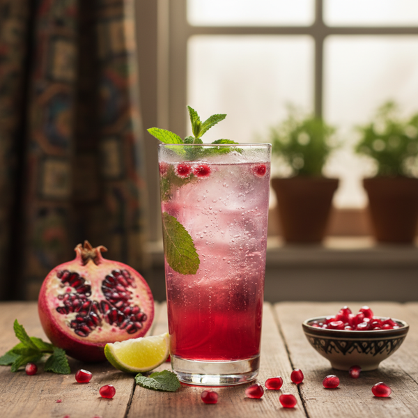 Refreshingly Sweet Persian Pomegranate Fizz recipe