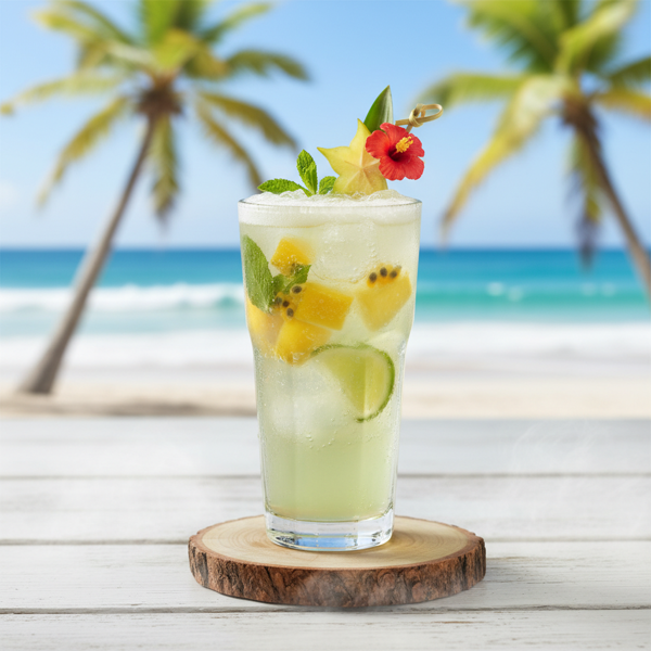 Refreshingly Tropical Green Tea Spritzer recipe