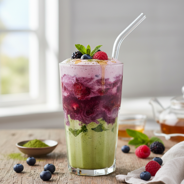 Revitalizing Berry Green Tea Smoothie recipe