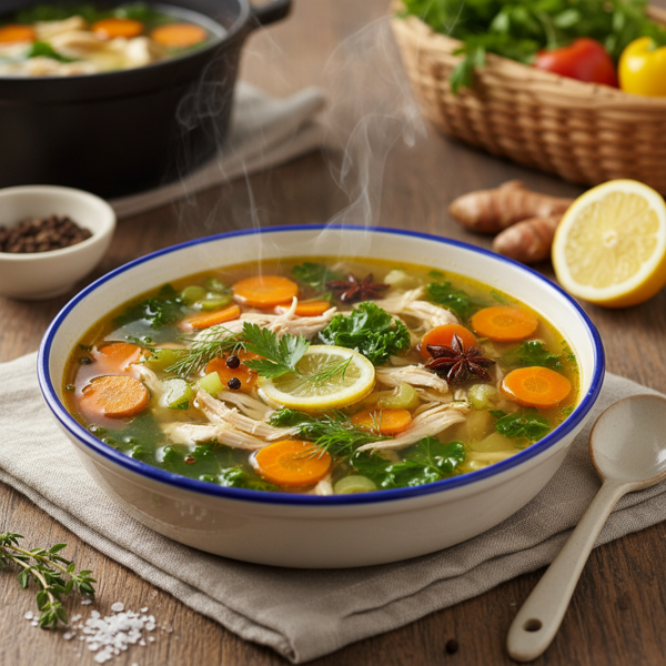 Revitalizing Chicken Wellness Soup recipe