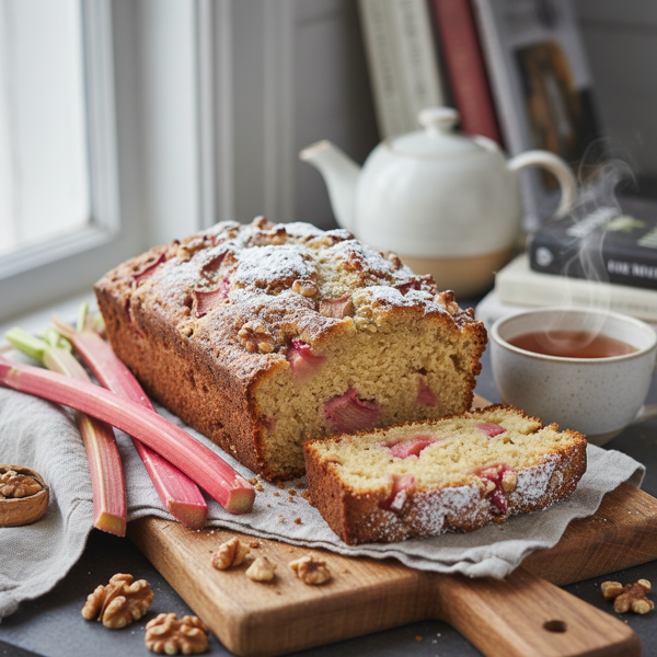 Rhubarb Walnut Tea Loaf recipe