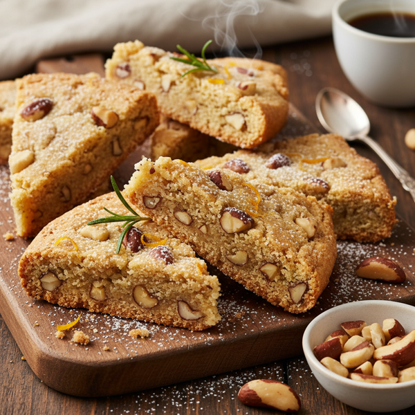 Rich Brazil Nut Shortbread Wedges recipe