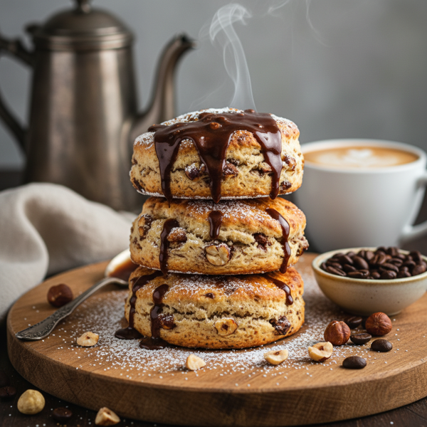 Rich Coffee Hazelnut Delight Scones recipe
