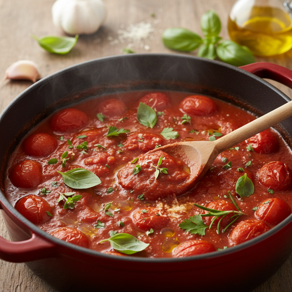 Rich Herb-Infused Tomato Sauce recipe