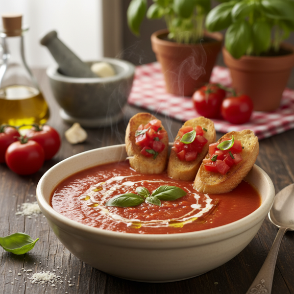 Rich Italian Tomato Basil Soup recipe