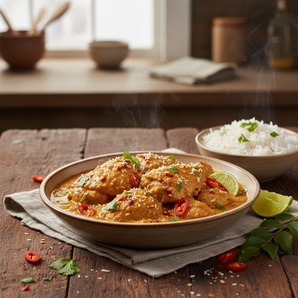 Rich Slow Cooker Coconut Chicken Curry recipe