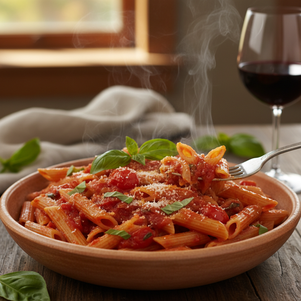 Rich Tomato-Basil Penne Sauce recipe