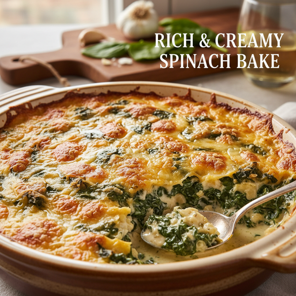 Rich & Creamy Spinach Bake recipe
