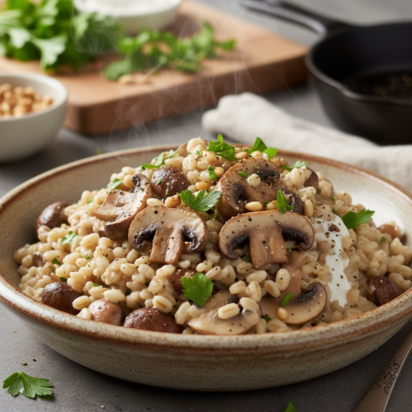 Rich and Creamy Mushroom Barley Delight recipe