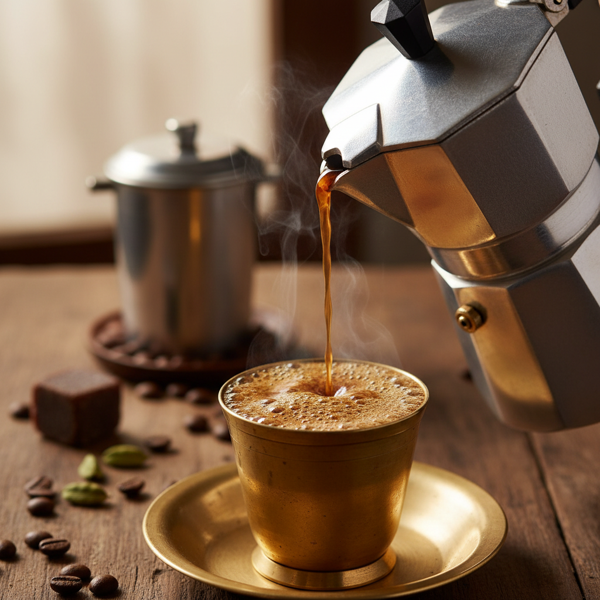 Rich and Creamy South Indian Filter Coffee in Moka Pot recipe